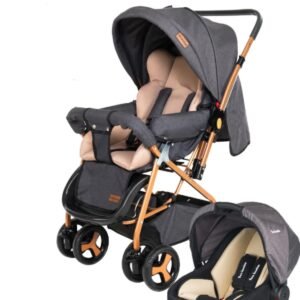 Çift yönlü bebek arabası ve puseti